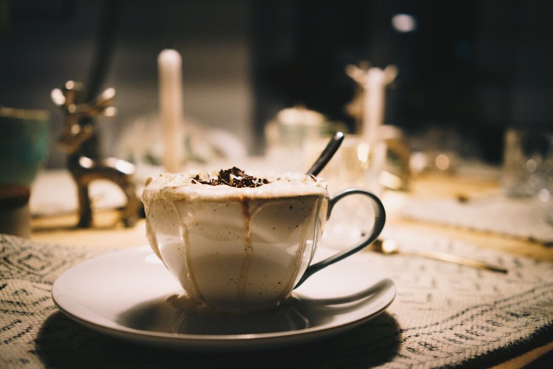 luxury coffee cup on table