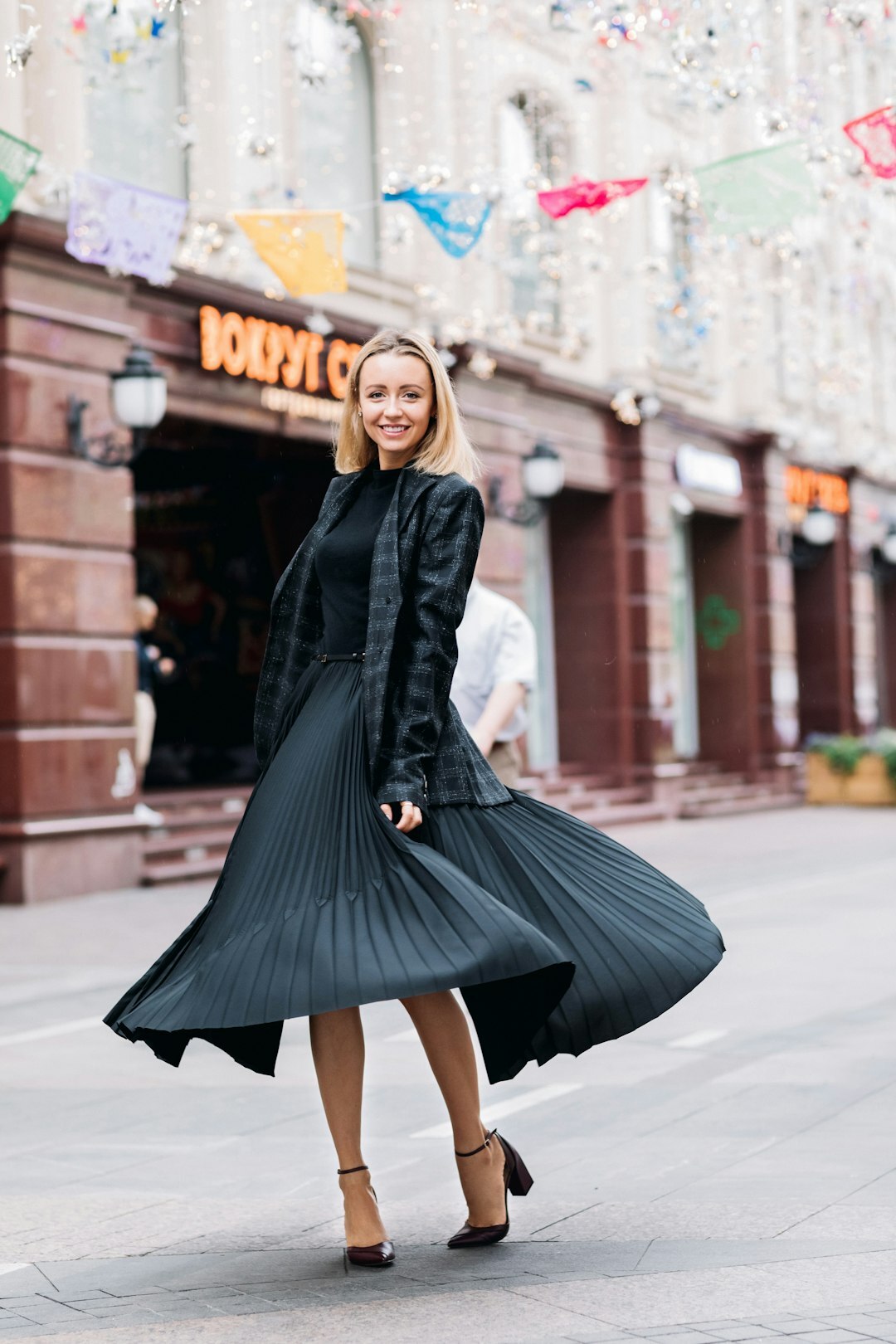 woman in elegant dress