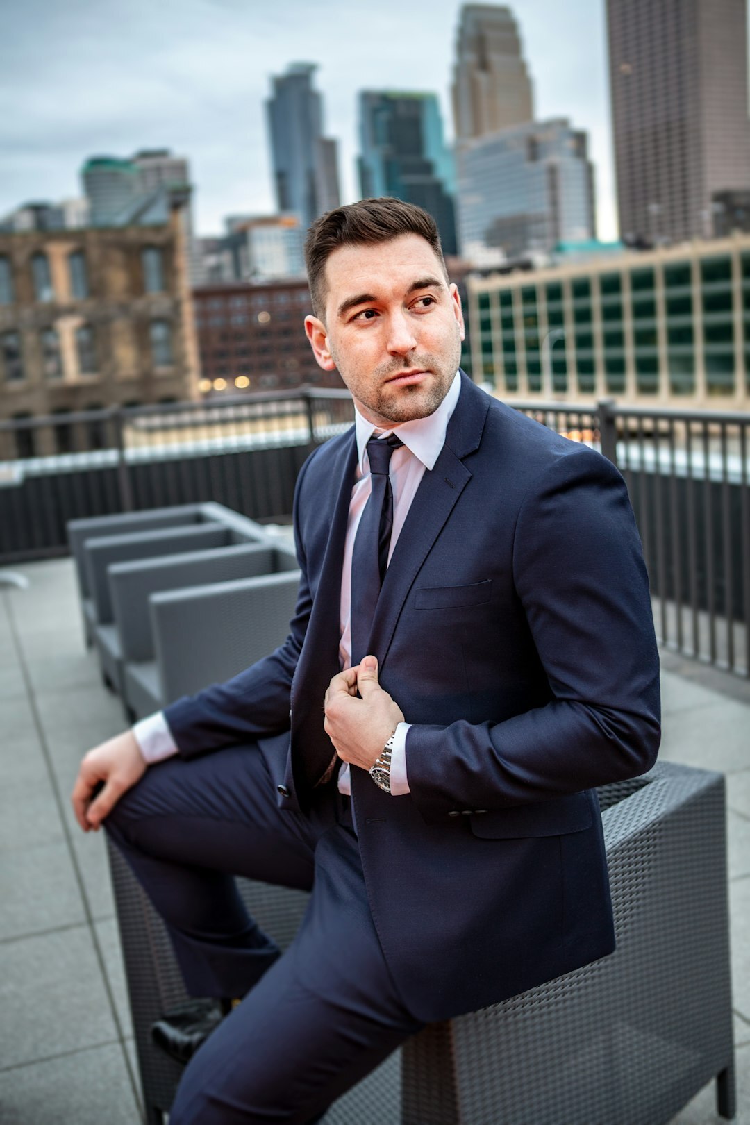 elegant man in tailored suit